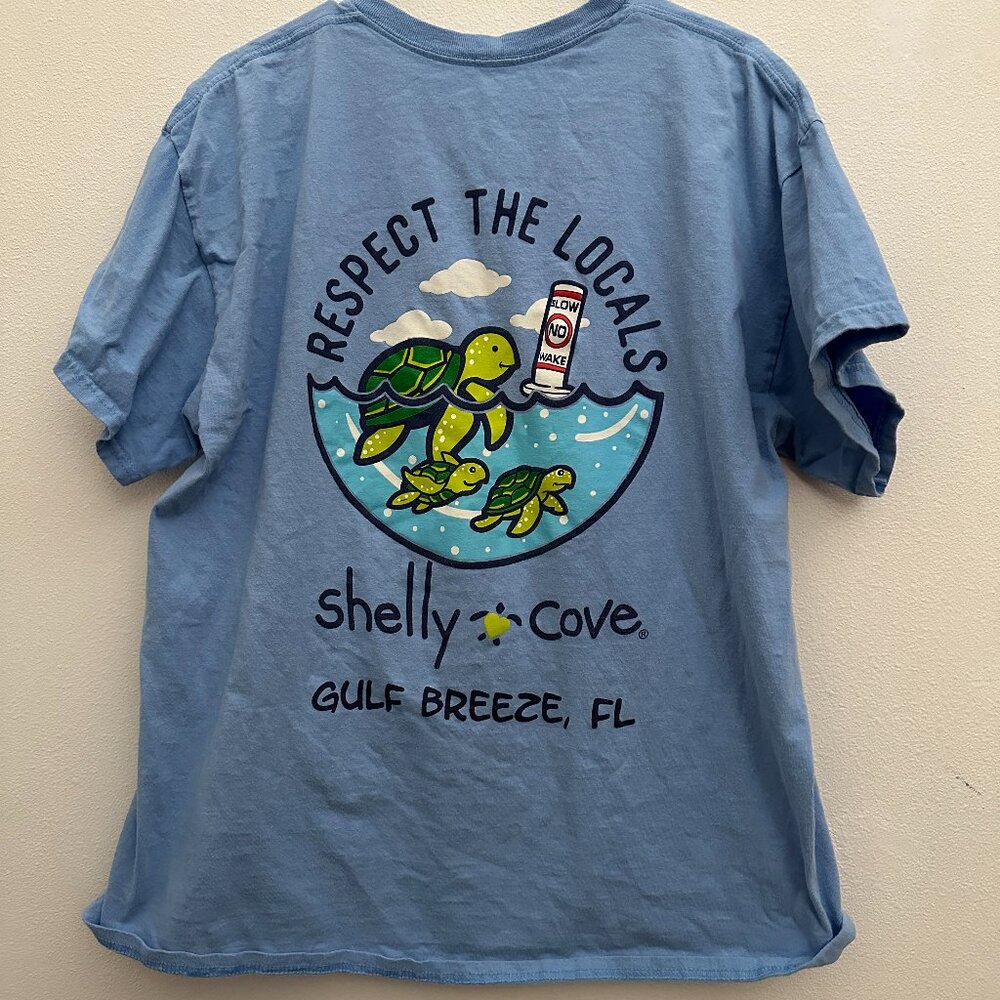 Shelly Cove Gulf Breeze Florida Turtle T-Shirt Size XL